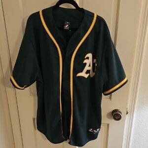 Majestic Dark Green Baseball Jersey